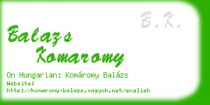 balazs komaromy business card